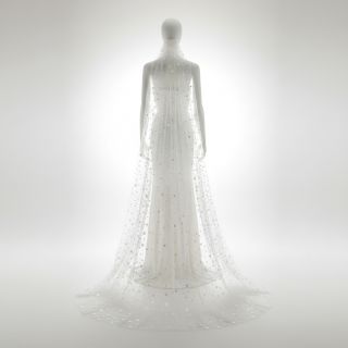 Tul pentru TUTU Rainbow HEARTS off white