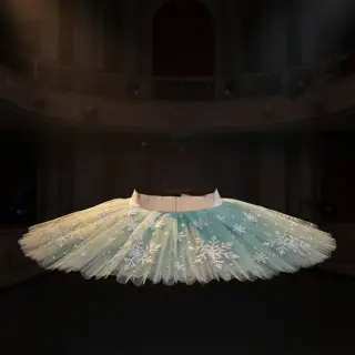 Tul pentru TUTU Crystal old green