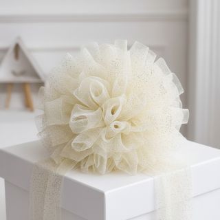 Tul pentru TUTU ROYAL SPARKLE ecru gold