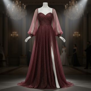 Tul pentru TUTU ROYAL SPARKLE aubergine gold