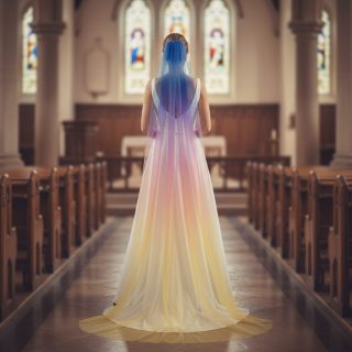 Tul pentru TUTU Rainbow design C