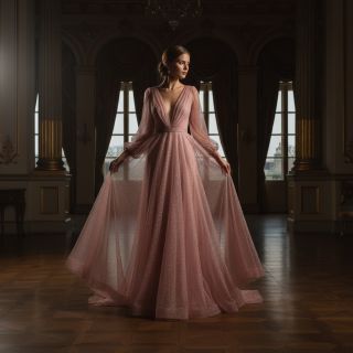 Tul pentru TUTU ROYAL SPARKLE old rose gold