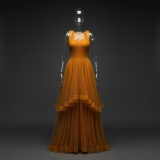 Tul pentru TUTU ochre 160 cm