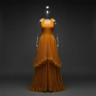 Tul pentru TUTU ochre 160 cm