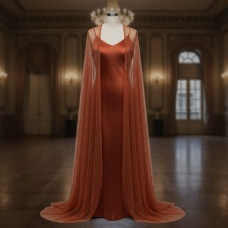 Tul pentru TUTU ROYAL SPARKLE rust gold