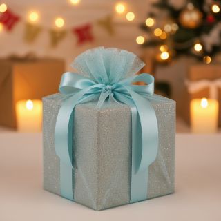 Tul pentru TUTU ROYAL SPARKLE light blue gold