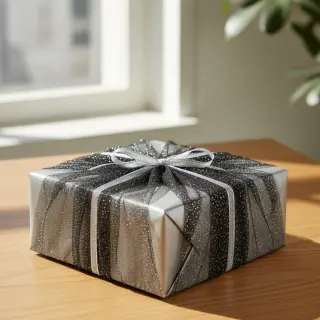 Tul pentru TUTU ROYAL SPARKLE black silver