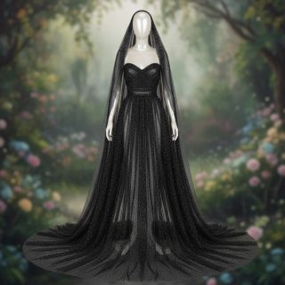 Tul pentru TUTU ROYAL SPARKLE black silver