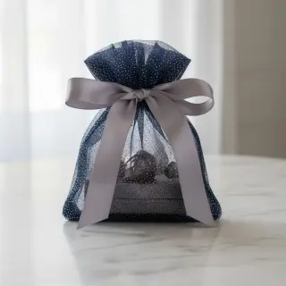 Tul pentru TUTU ROYAL SPARKLE navy silver
