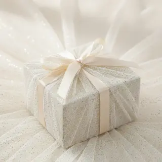 Tul pentru TUTU ROYAL SPARKLE white gold