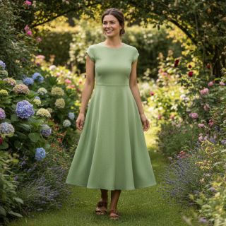 In cu bumbac Fishbone lime