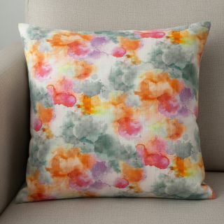 In cu bumbac Abstract flowers RAMIE orange digital print