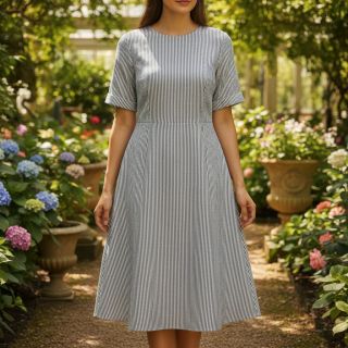 In cu bumbac Lira medium stripe jeans