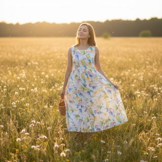 In cu bumbac Bottles digital print