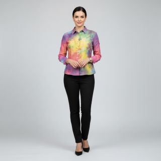 Țesătură din bumbac EMBROIDERY Tie dye Della design A
