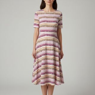 Țesătură din bumbac Small stripes Snoozy old pink