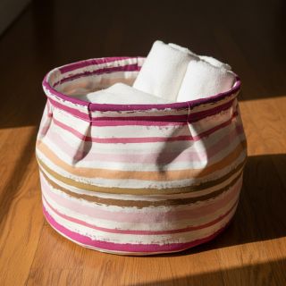 Țesătură din bumbac Big stripes Snoozy old pink