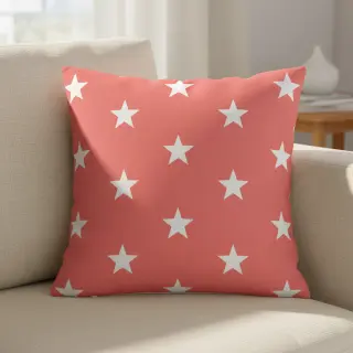 Țesătură din bumbac Stars coral