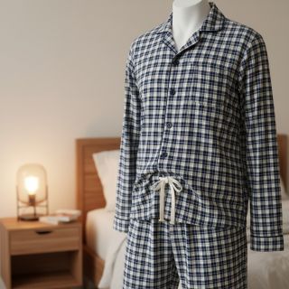 Țesătură din bumbac YARN DYED CHECK BRUSHED Silva design B