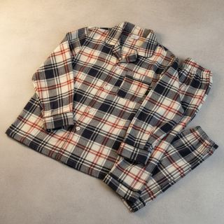Țesătură din bumbac YARN DYED CHECK BRUSHED navy brick