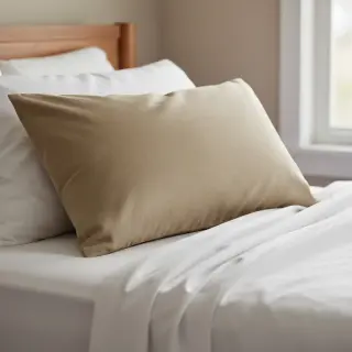 Poplin din bumbac dark beige