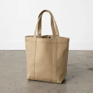 Poplin din bumbac dark beige