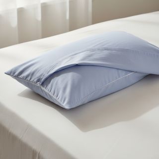 Poplin din bumbac light blue lavender