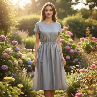 Poplin din bumbac metal grey