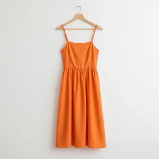 Poplin din bumbac tangerine