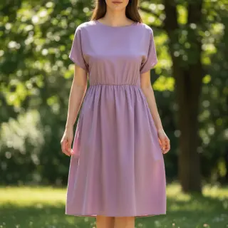 Poplin din bumbac rose wood