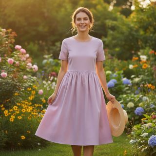 Poplin din bumbac dark powder