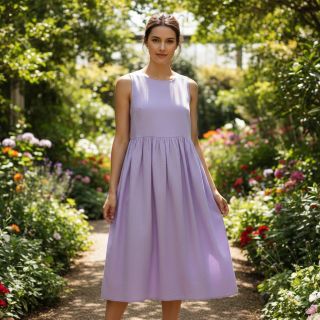 Poplin din bumbac bright lilac