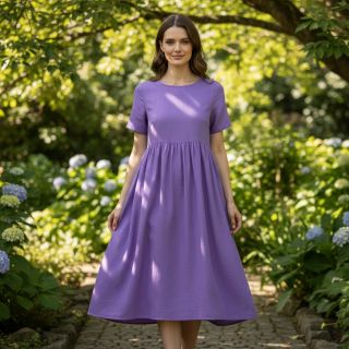 Poplin din bumbac purple