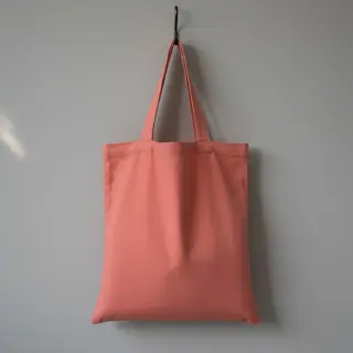 Poplin din bumbac dark coral
