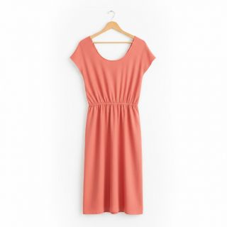 Poplin din bumbac dark coral