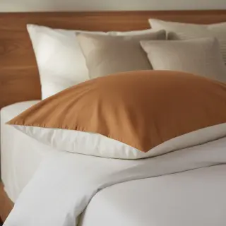 Poplin din bumbac dark cognac