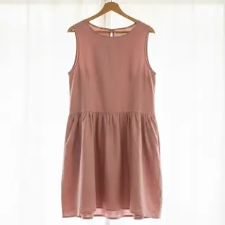 Poplin din bumbac dark rose
