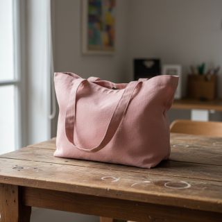 Poplin din bumbac dark rose