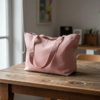 Poplin din bumbac dark rose