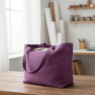 Poplin din bumbac aubergine