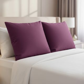 Poplin din bumbac aubergine