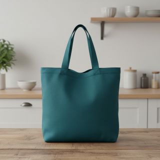 Poplin din bumbac dark cyan