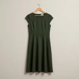 Poplin din bumbac army green