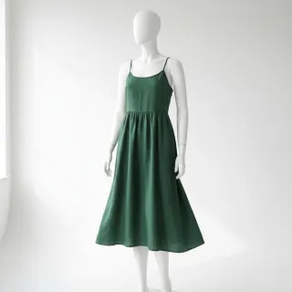 Poplin din bumbac dark green