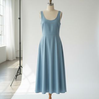 Poplin din bumbac light indigo