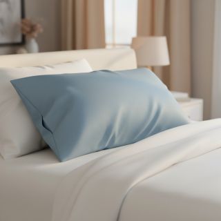 Poplin din bumbac light indigo