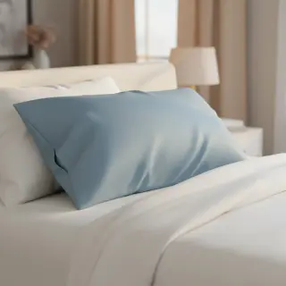 Poplin din bumbac light indigo