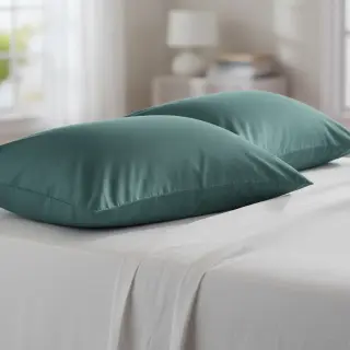 Poplin din bumbac dark petrol
