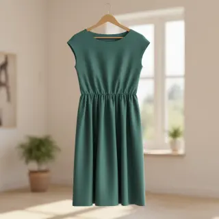 Poplin din bumbac dark petrol