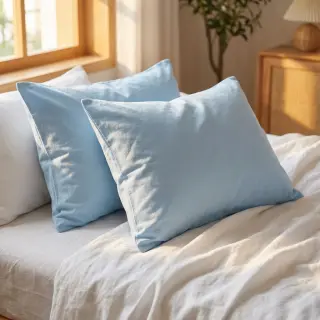 Poplin din bumbac blue